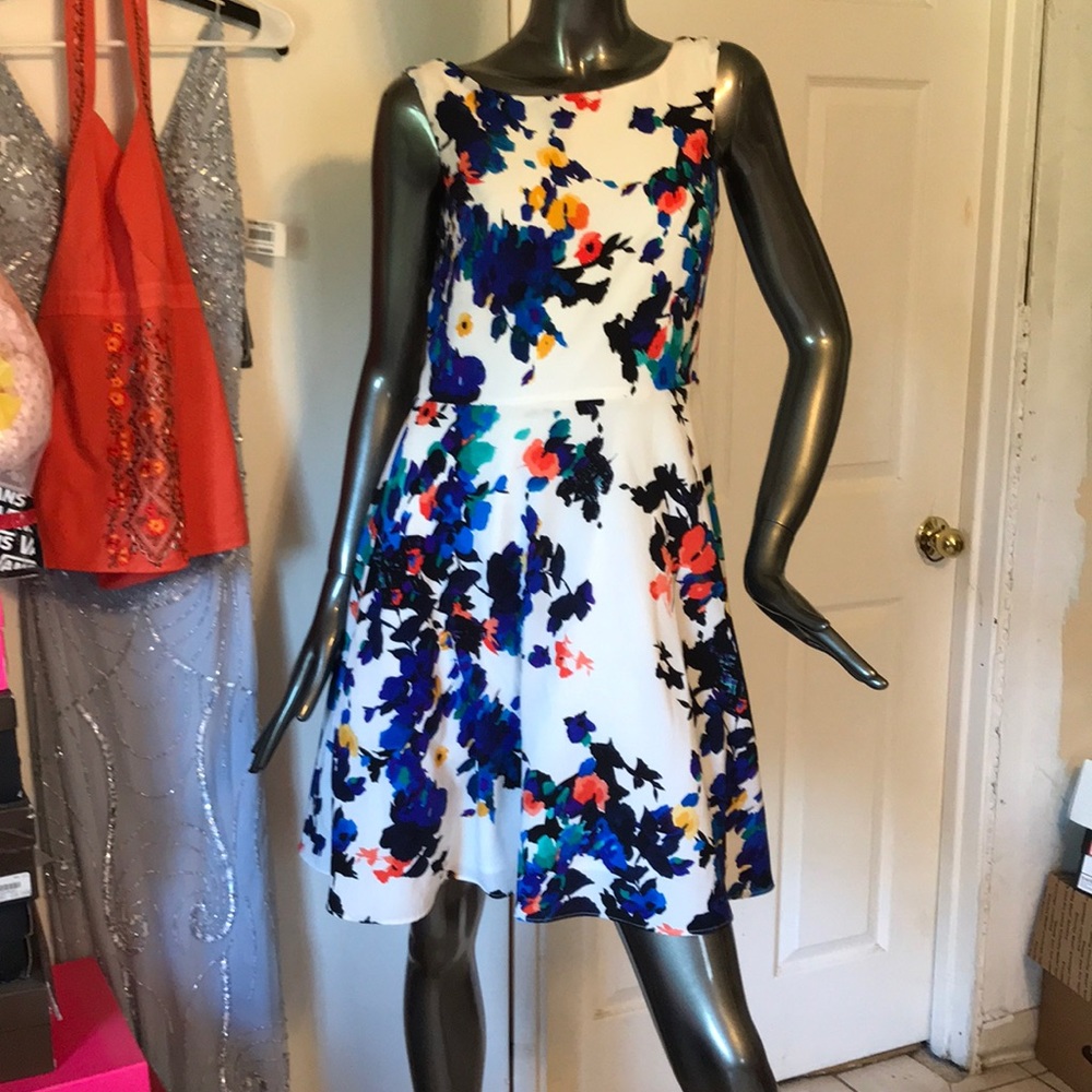 Women's Betsey Johnson White Blue Full Skirt